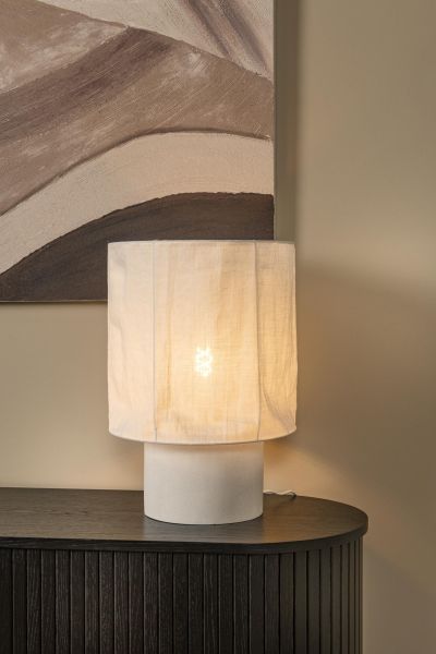 Lucide TISSAJA - Table lamp - Ø 35 cm - 1xE27 - White